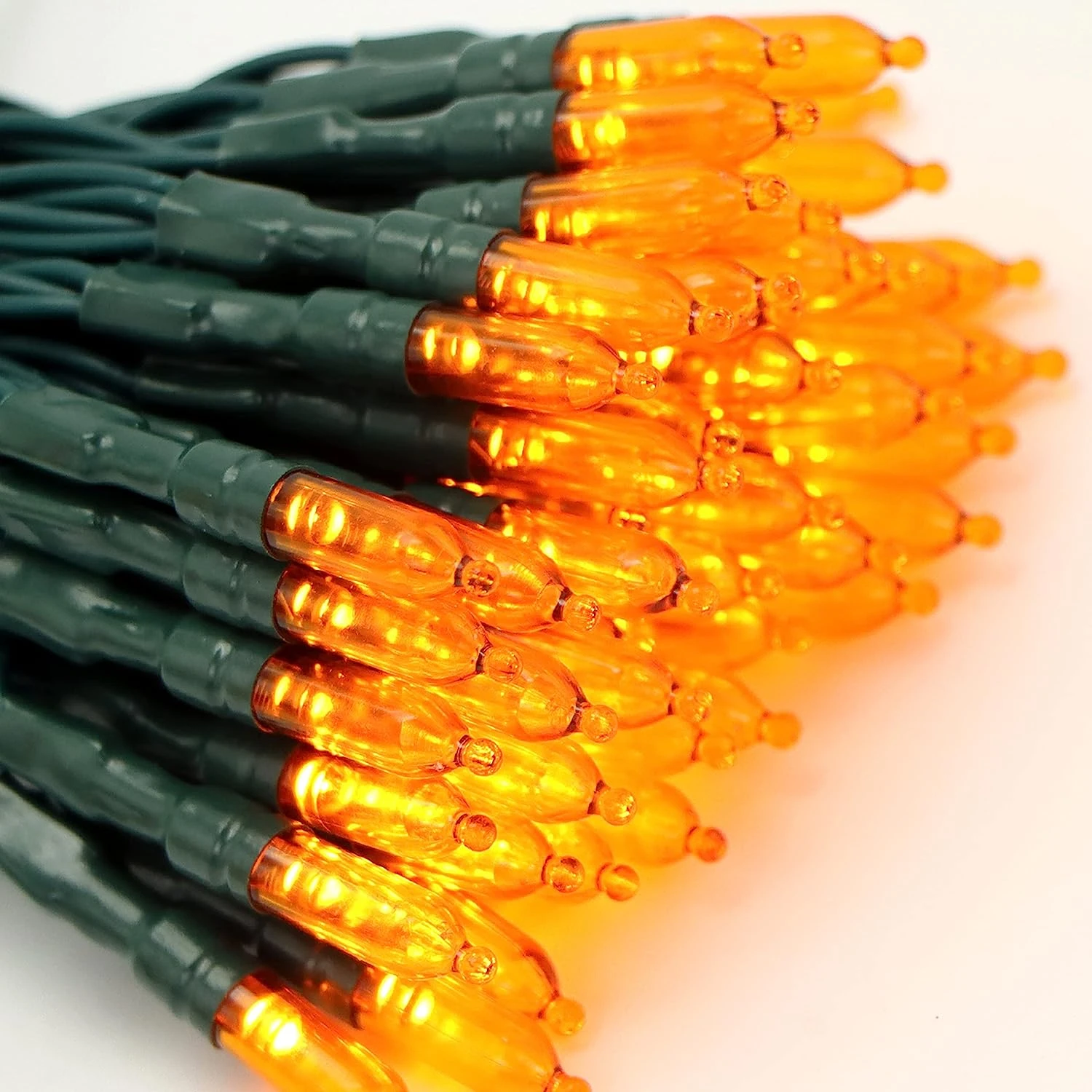100 Orange LED Green Wire String Lights 10 100 Orange LED Green Wire String Lights - Image 8
