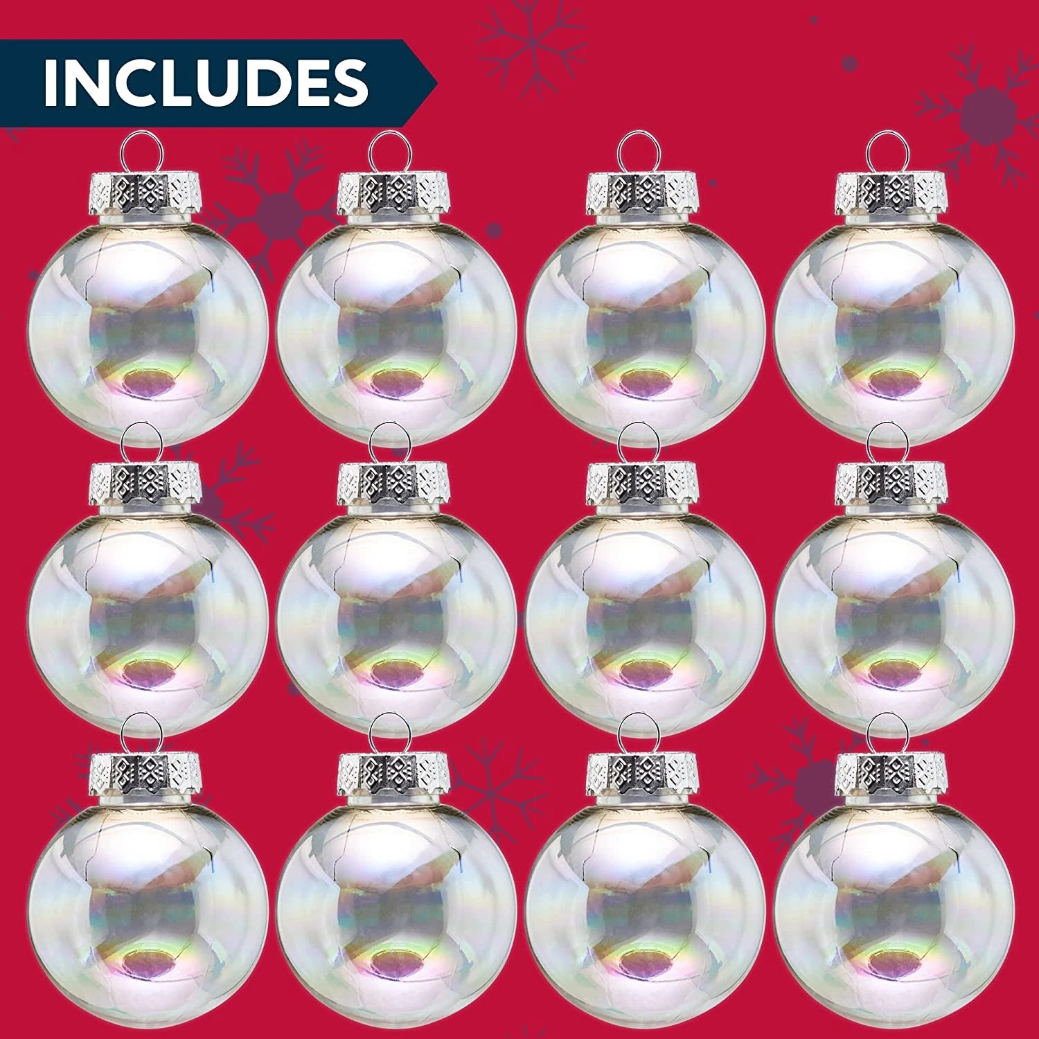 12 Pcs Chrome Christmas Ornaments 2.36in 9 12 Pcs Chrome Christmas Ornaments 2.36in - Image 7