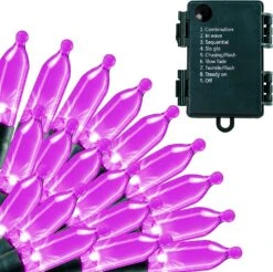 17.3 Ft Battery Operated 50 Counts Purple LED String Lights -Joiedomi 81aBtejvoTL. AC SL1500