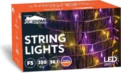 98.1 FT Orange & Purple LED 8 Modes Clear Wire Mini Light Set -Joiedomi 81aUPVU RfL. AC SL1500
