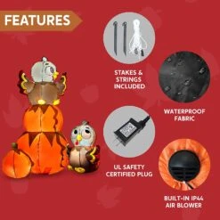 6ft Inflatable Stacking Pumpkin Turkey -Joiedomi 81bDhDpAKkL. AC SL1500