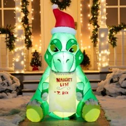 Tall Christmas Sitting Dinosaur Inflatable (5 Ft) -Joiedomi 81bl4 2HvpL. AC SL1500