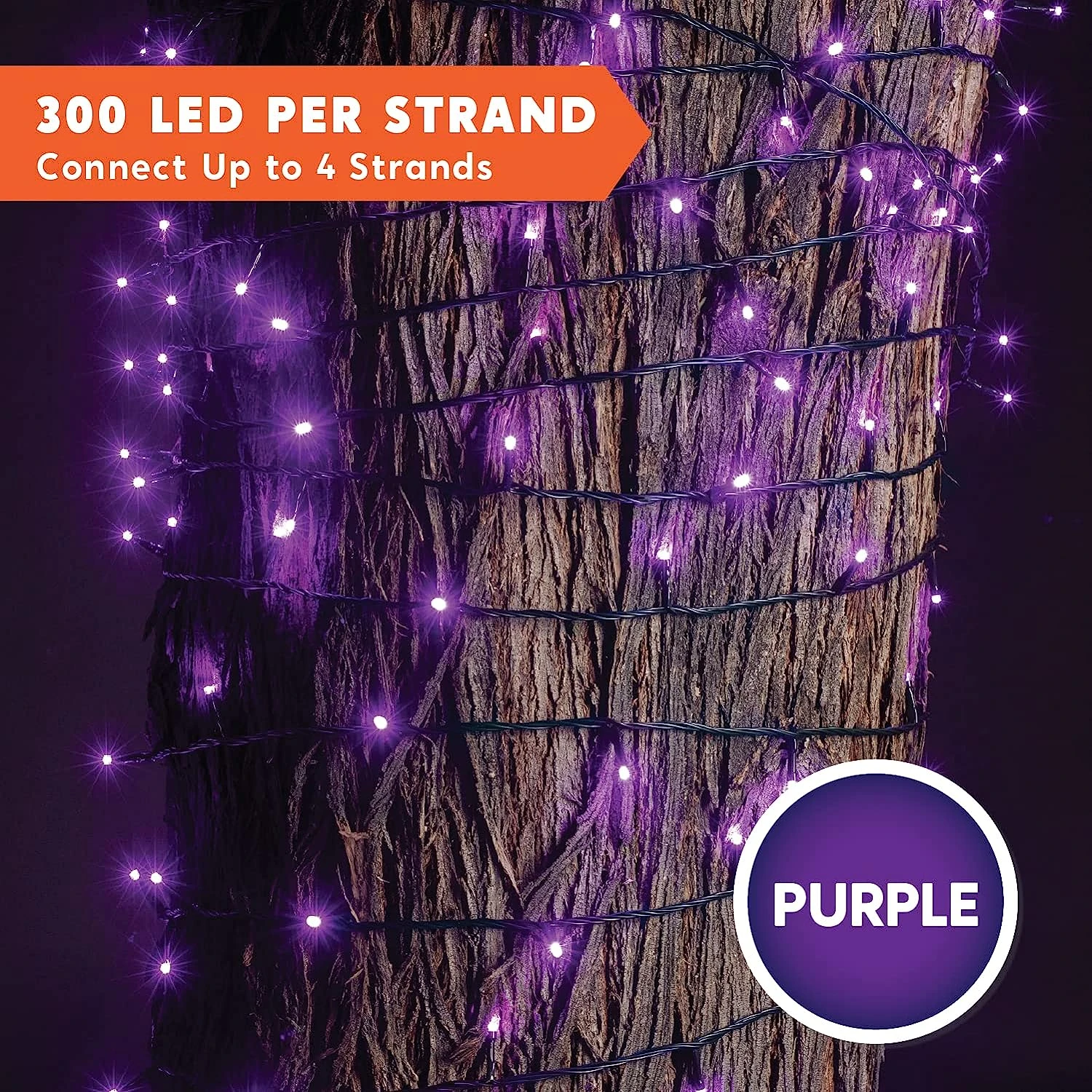 300-Count Purple LED Mini String Lights, 8 Modes 5 300-Count Purple LED Mini String Lights, 8 Modes - Image 3