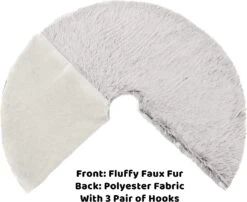 48 Inch Faux Fur Grey Christmas Tree Skirt -Joiedomi 81cAA2GXbVL. AC SL1500