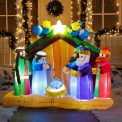 Large Nativity Scene With Angels Inflatable (6 Ft) -Joiedomi 81cGKwhpc0L. AC SL1500