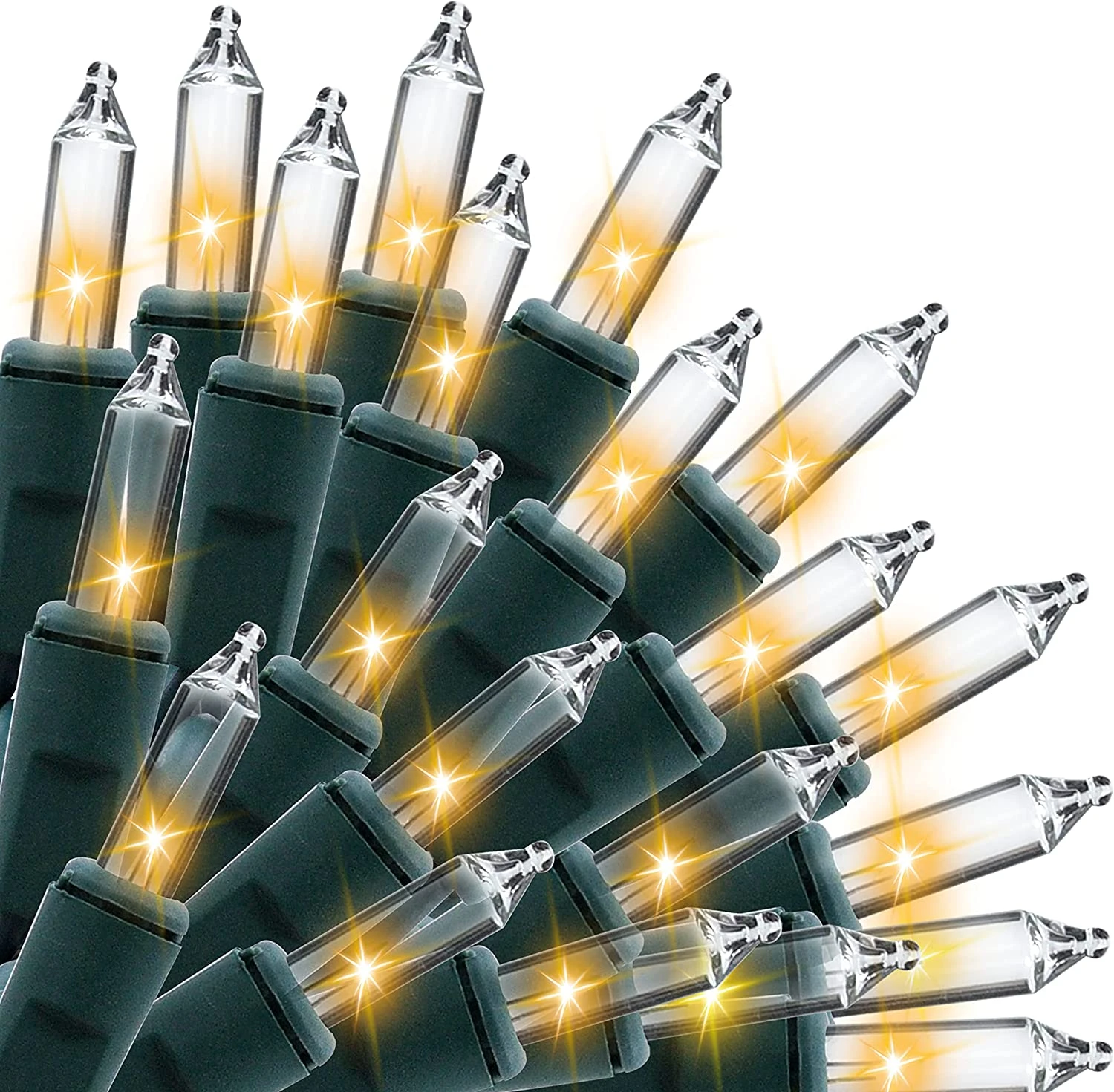 2 Set Of 100-Count Clear Green Wire Christmas Lights 3 2 Set Of 100-Count Clear Green Wire Christmas Lights