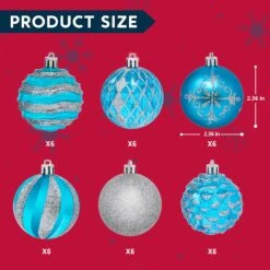 36 Pieces Blue And Silver Christmas Ornaments -Joiedomi 81deN5 q5qL. AC SL1500