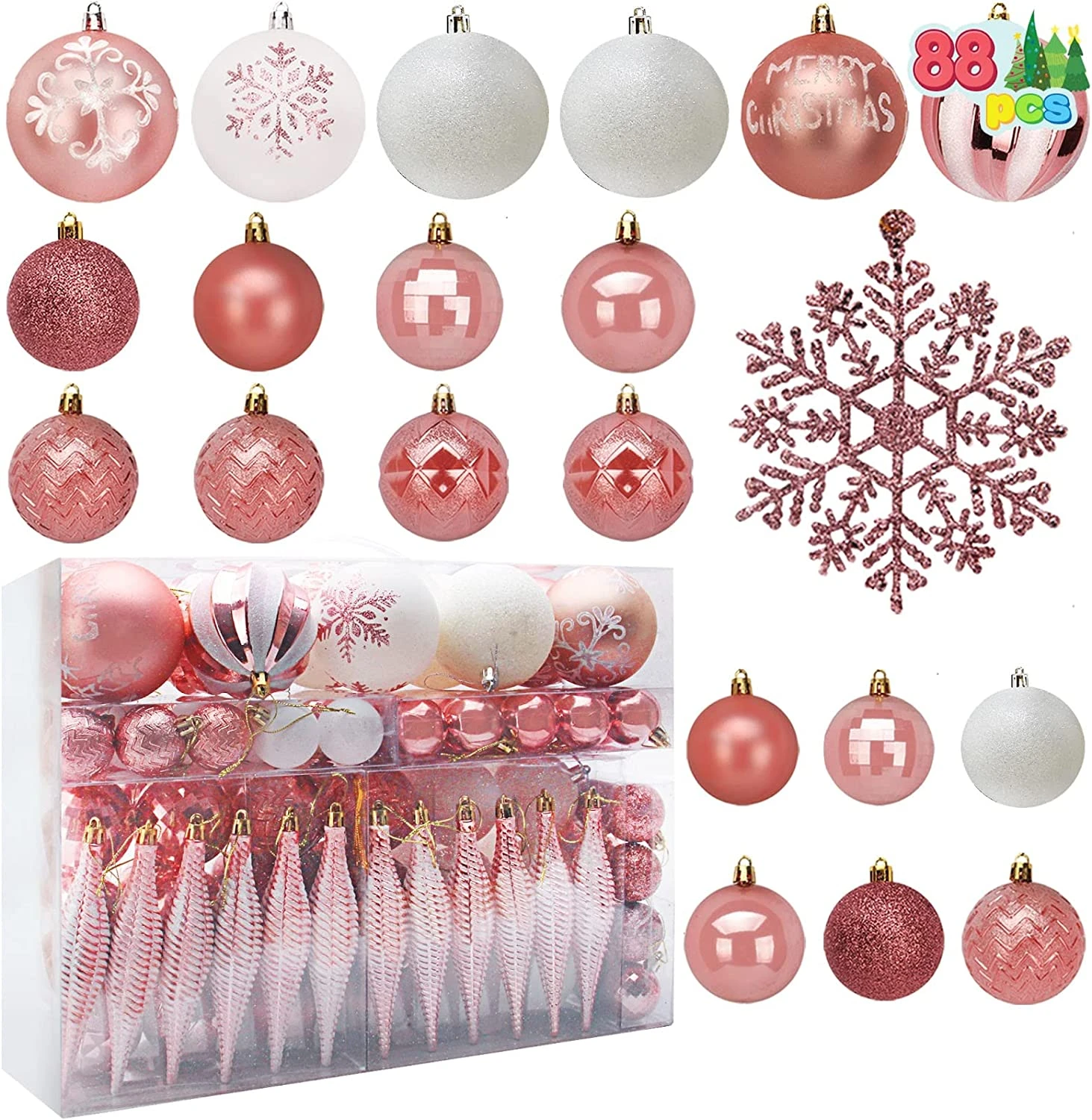 Blue & White Christmas Ornaments, 133 Pcs 4 Blue & White Christmas Ornaments, 133 Pcs - Image 2