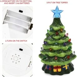 7in Ceramic Christmas Trees, 2 Sets -Joiedomi 81eiTZjKlML. AC SL1500