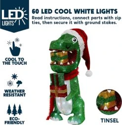 2.3ft LED Yard Light - Tinsel Dinosaur -Joiedomi 81ev6B9c44L. AC SL1500