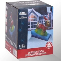 6 FT Long Inflatable Weiner Dog Snowboarding Christmas -Joiedomi 81fFuwQY IL. AC SL1500