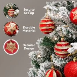 24 Pcs Christmas Ball Ornaments, Red And Gold -Joiedomi 81jN1ByLu6L. AC SL1500