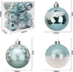 6CM Christmas Ornaments With Gradient Baby Blue, 18 Pcs -Joiedomi 81kWHW9ufFL. AC SL1500