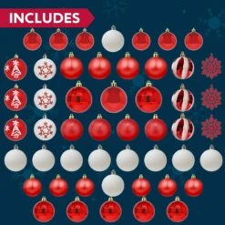 50 Pcs Christmas Ornaments, Red And White -Joiedomi 81keLZ yMcL. AC SL1500