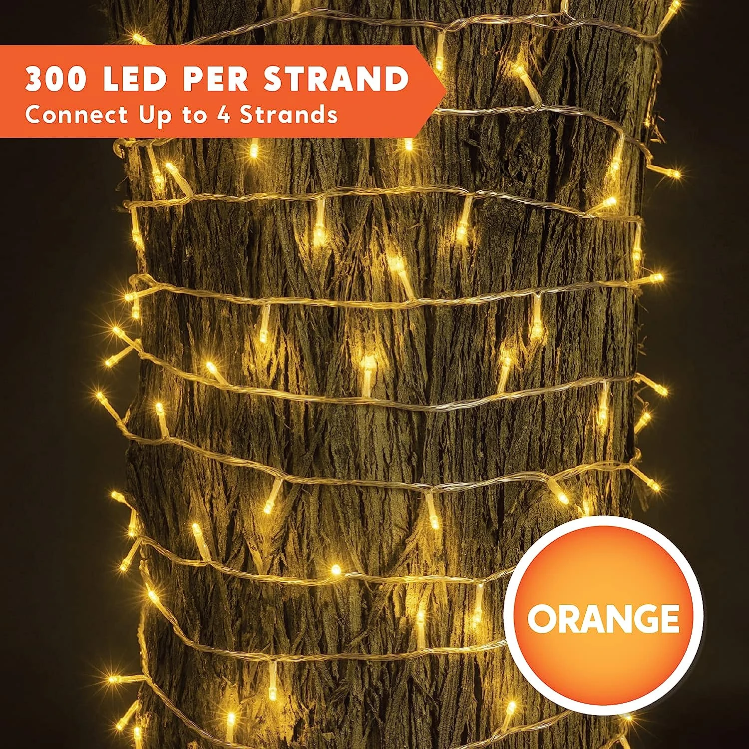 108.6 FT Orange LED String Lights 5 108.6 FT Orange LED String Lights - Image 3