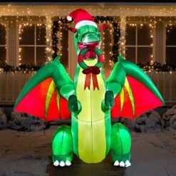 8ft Tall Realistic Christmas Green Dragon Christmas Inflatable -Joiedomi 81mmK6rNyNL. AC SL1500