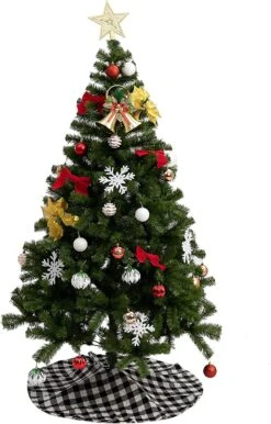 48in Buffalo White Plaid Christmas Tree Skirt -Joiedomi 81nokY6ioaL. AC SL1500