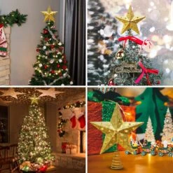 Gold Star Tree Topper Metal With White Star Projector Light -Joiedomi 81olhmC jNL. AC SL1200