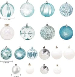 87ct Assorted Red & White Christmas Ornaments Set With Pine Corn -Joiedomi 81pUeGTK82L. AC SL1500