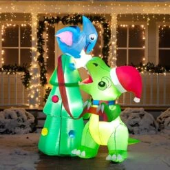 7ft Tall Dinosaur Decorating A Christmas Tree Christmas Inflatable 13 7ft Tall Dinosaur Decorating A Christmas Tree Christmas Inflatable -Joiedomi 81pcWsB70ZL. AC SL1500