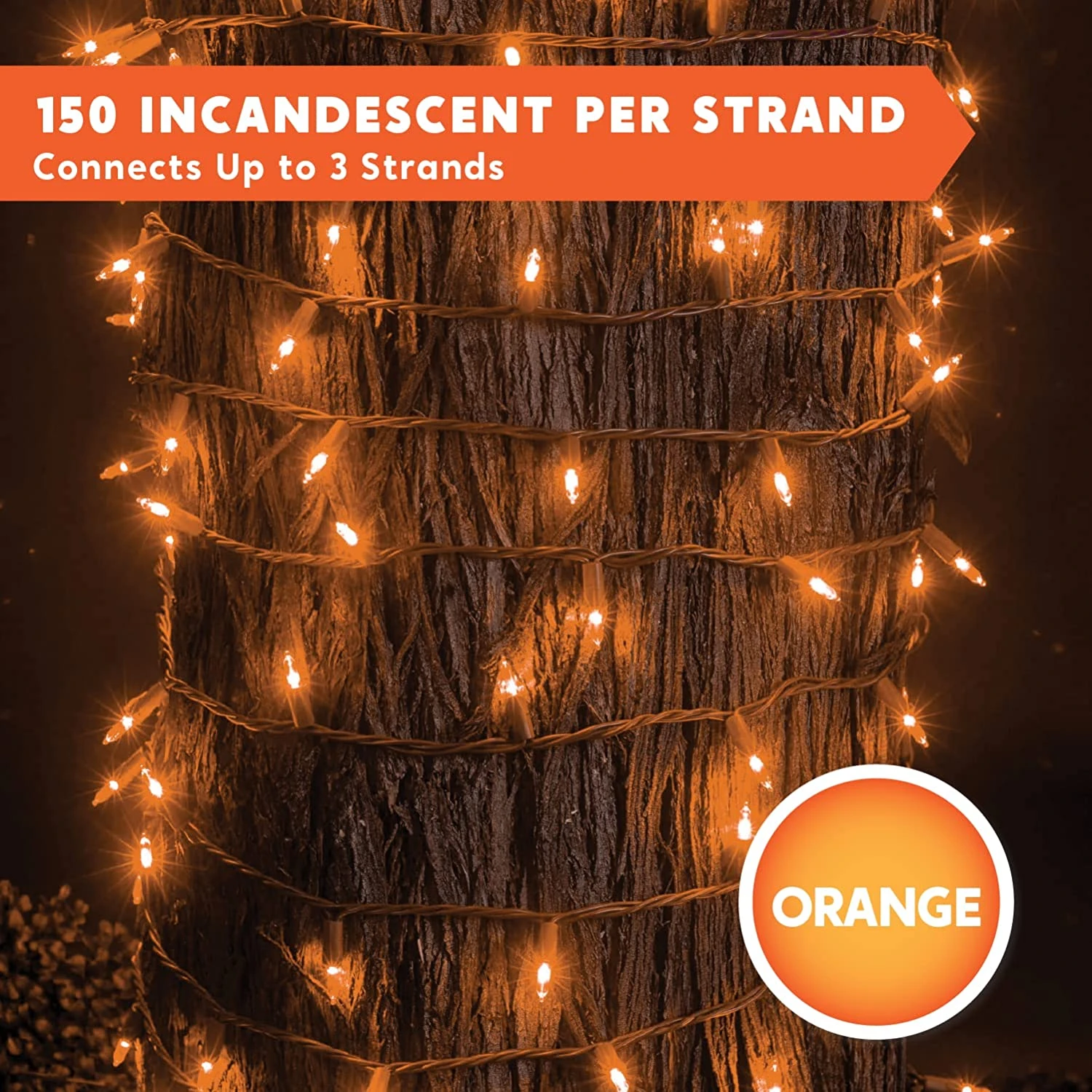 150 Count Waterproof Halloween String Lights - 3 Sets 5 150 Count Waterproof Halloween String Lights - 3 Sets - Image 3
