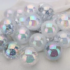 24Pcs Chrome Plastic Clear Ball Ornaments With Filling -Joiedomi 81pwUtLM HL. AC SL1500