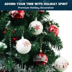 Christmas Ornaments Ball (Red&White), 40 Pcs 13 Christmas Ornaments Ball (Red&White), 40 Pcs -Joiedomi 81qB 30kpqL. AC SL1500