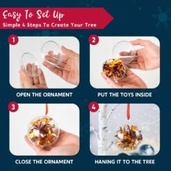 20Pcs Clear Plastic Ball Ornaments 2.76in -Joiedomi 81rDxrfZaOL. AC SL1500