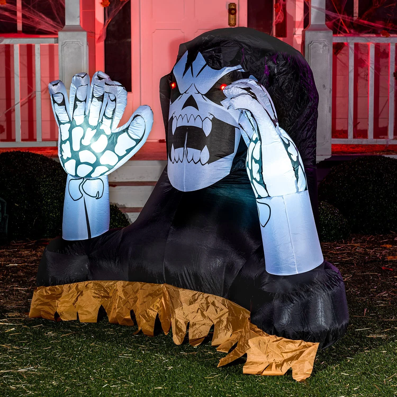 4ft Halloween Inflatable Reaper Ground Breaker With Hands 6 4ft Halloween Inflatable Reaper Ground Breaker With Hands - Image 4