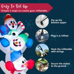 Large Snowman Inflatable (6 Ft) -Joiedomi 81u g dyDaL. AC SL1500