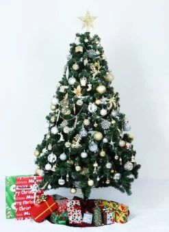 112 Pcs Gold & Silver Christmas Assorted Ornaments With A Star Tree Topper -Joiedomi 81uBi4aOSwL. AC SL1500 1