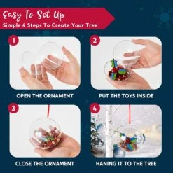 16Pcs Clear Plastic Ball Ornaments 3.94in -Joiedomi 81uEffVlzqL. AC SL1500