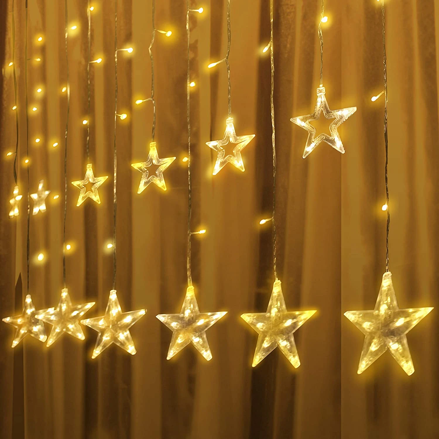 2 Pack 138 LED 12 Stars Curtain String Light 3 2 Pack 138 LED 12 Stars Curtain String Light