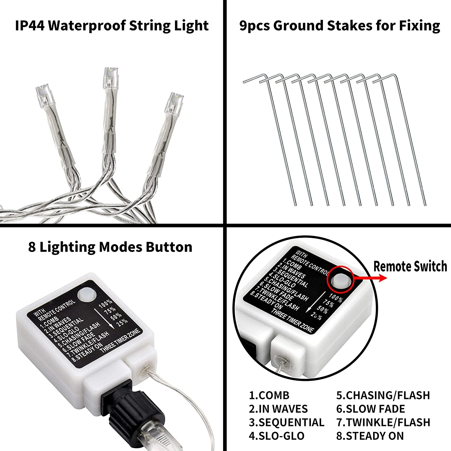 335 LED Tree Decoration Star Lights, Warm White 7 335 LED Tree Decoration Star Lights, Warm White - Image 5