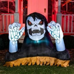 4ft Halloween Inflatable Reaper Ground Breaker With Hands
