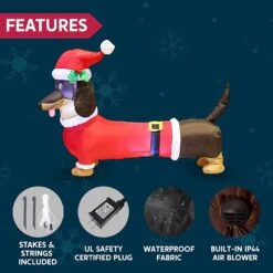Tall Santa's 'Lil Helper Dachshund Inflatable (5ft) -Joiedomi 81xsL5jT5BL. AC SL1500