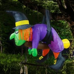 4ft Halloween Inflatable Witch Hanging On Branch -Joiedomi 81yCbwMcTaL. AC SL1500