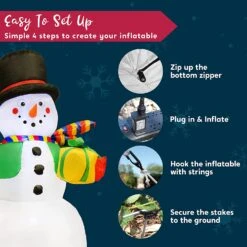 Large Snowman With Present Inflatable (7 Ft) 17 Large Snowman With Present Inflatable (7 Ft) -Joiedomi 81zGF BTXyL. AC SL1500