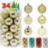 34 Pcs Christmas Ball Ornaments (Gold) -Joiedomi 910cSchAm7L. AC SL1500