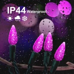 50.5 FT 150 Counts Of Purple LED C6 Green Wire Light Set -Joiedomi 9147wh1jB7L. AC SL1500