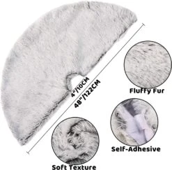 48 Inch Faux Fur Grey Christmas Tree Skirt -Joiedomi 915cjRLTzHL. AC SL1500