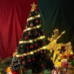 50 LED Fiber Mesh Wired Ribbon Battery Powered (Gold) -Joiedomi 9165a26UzZL. AC SL1500