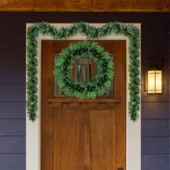 9 Foot Prelit Christmas Garland With Lights, Red Berries -Joiedomi 916sAEFcRJL. AC SL1500