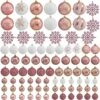 88 Pcs Rose Gold & White Christmas Ornaments -Joiedomi 917 he5tqFL. AC SL1500