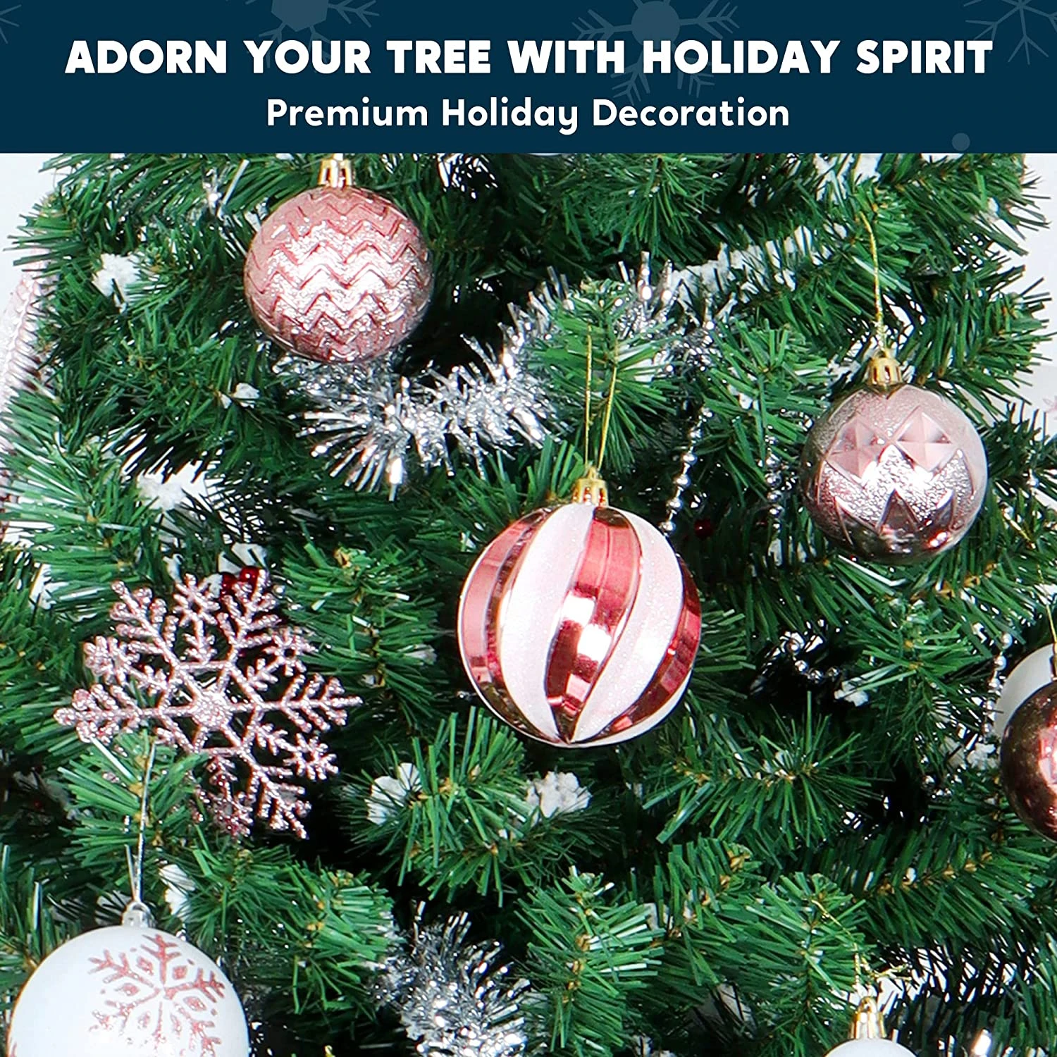 Blue & White Christmas Ornaments, 133 Pcs 6 Blue & White Christmas Ornaments, 133 Pcs - Image 4