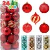 24 Pcs Christmas Ball Ornaments (Red) -Joiedomi 919ExEsKGsL. AC SL1500