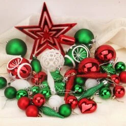 70 Pcs Christmas Ornaments With Heart Red, Green, & White 11 70 Pcs Christmas Ornaments With Heart Red, Green, & White -Joiedomi 919PxNZia2L. AC SL1500