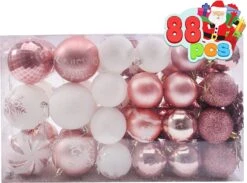 88 Pcs Rose Gold & White Christmas Ornaments -Joiedomi 919liZO9XvL. AC SL1500