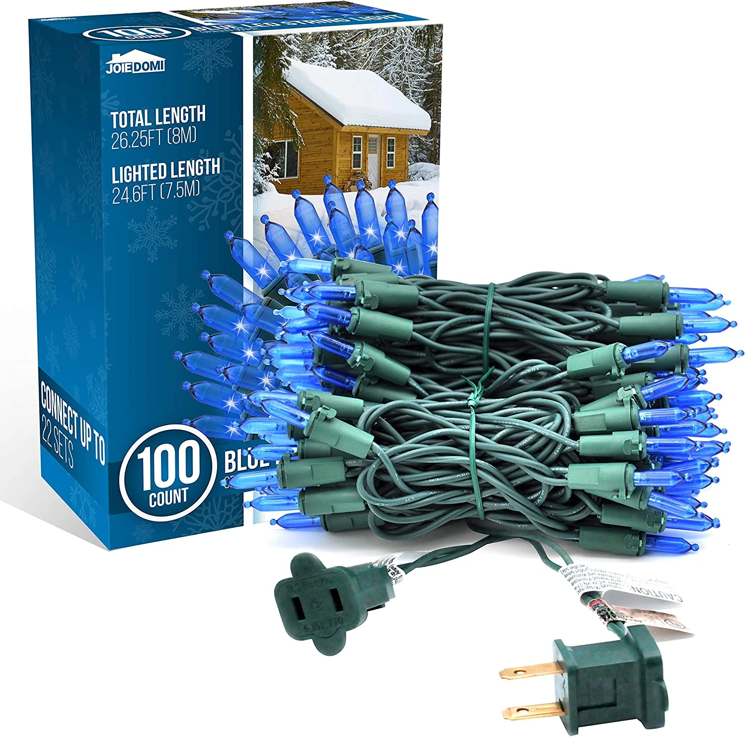 100-count LED Christmas Lights, Blue 4 100-count LED Christmas Lights, Blue - Image 2