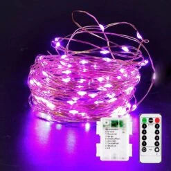 33 Ft 100 Count Purple Copper LED Light